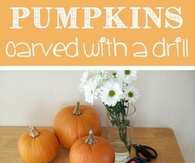 Pumpkins carved with a drill