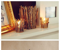 DIY Decorative Tree Branches Candle Holder