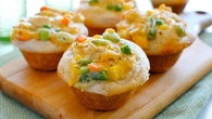 Chicken pot pie cupcakes