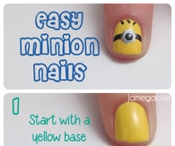 DIY Minion Nails