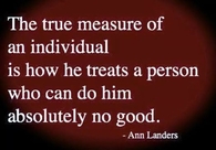 the true measure of an individual
