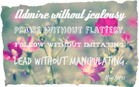 Admire with jealousy