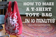 No sew tshirt tote bag