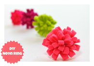 Neon Felt Ring DIY