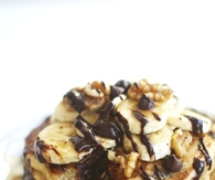 Fluffy chunky monkey pancakes