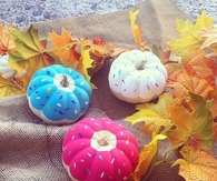 Donut pumpkin decoration