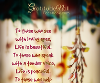 To those who see..