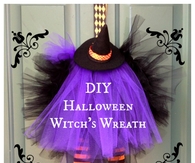 DIY Halloween Witch Wreath