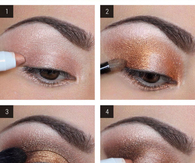 Dramatic Gold Eye makeup