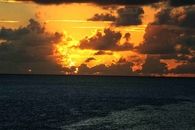 Golden yellow sunset