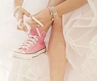 Bride in Pink Converse 
