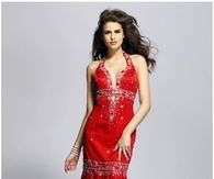 Res Halter Gown with Sequins