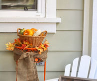 Simple fall porch decor