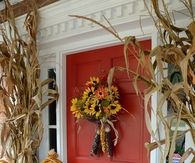 Scarecrow floral arrangement