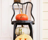 Monogrammed pumpkins
