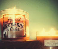 Spiced pumpkin cider candles
