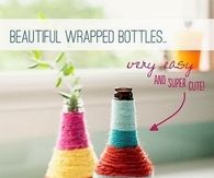 Beautiful wrapped bottles DIY