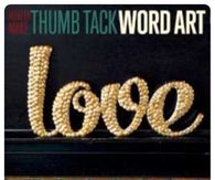 Thumbtack word art