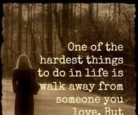 one of the hardest things to do