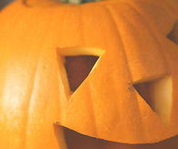 Candle in pumpkin