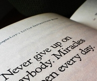 never give up on anybody