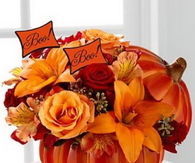 Fall Pumpkin Flower Centerpiece