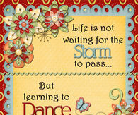 Life is not waiting for the storm to pass...