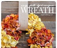 Easy fall hydrangea wreath