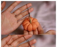 DIY Old T-Shirt Pumpkin Ornament