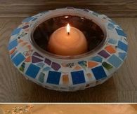 DIY Mosaic Candle Holder