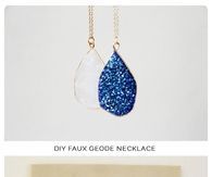 DIY Faux Geode necklace
