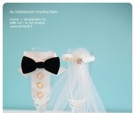 DIY Bride and Groom Toasting Flutes
