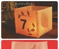 DIY illuminated table numbers