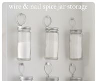 Wire and nail spice jar storage