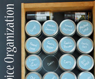 Mason jar spice organization