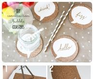 DIY Conversation Bubble Coasters