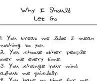 Why I should let go