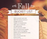 Printable Fall Bucket List
