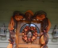 Front Door Decorated for Fall