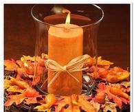 Fall Wreath with Candle Centerpiece