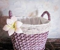 DIY Newspaper Basket Layer Weave