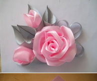 DIY Pink Ribbon Rose