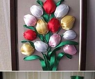 DIY Simple Ribbon Tulip Flower