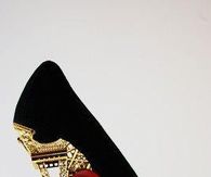 Black Pumps with Red Sole & Eiffel Tower Stiletto