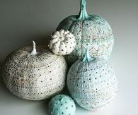 Stenciled Pumpkins with Studs