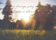 Rejoice always