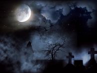 Dark cemetery