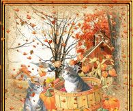 Kitties in the Fall