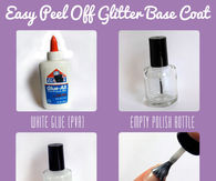 DIY Easy Glitter Peel Off Base Coat Nails Tutorial