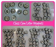 Glass Gem Marble Letter Magnets